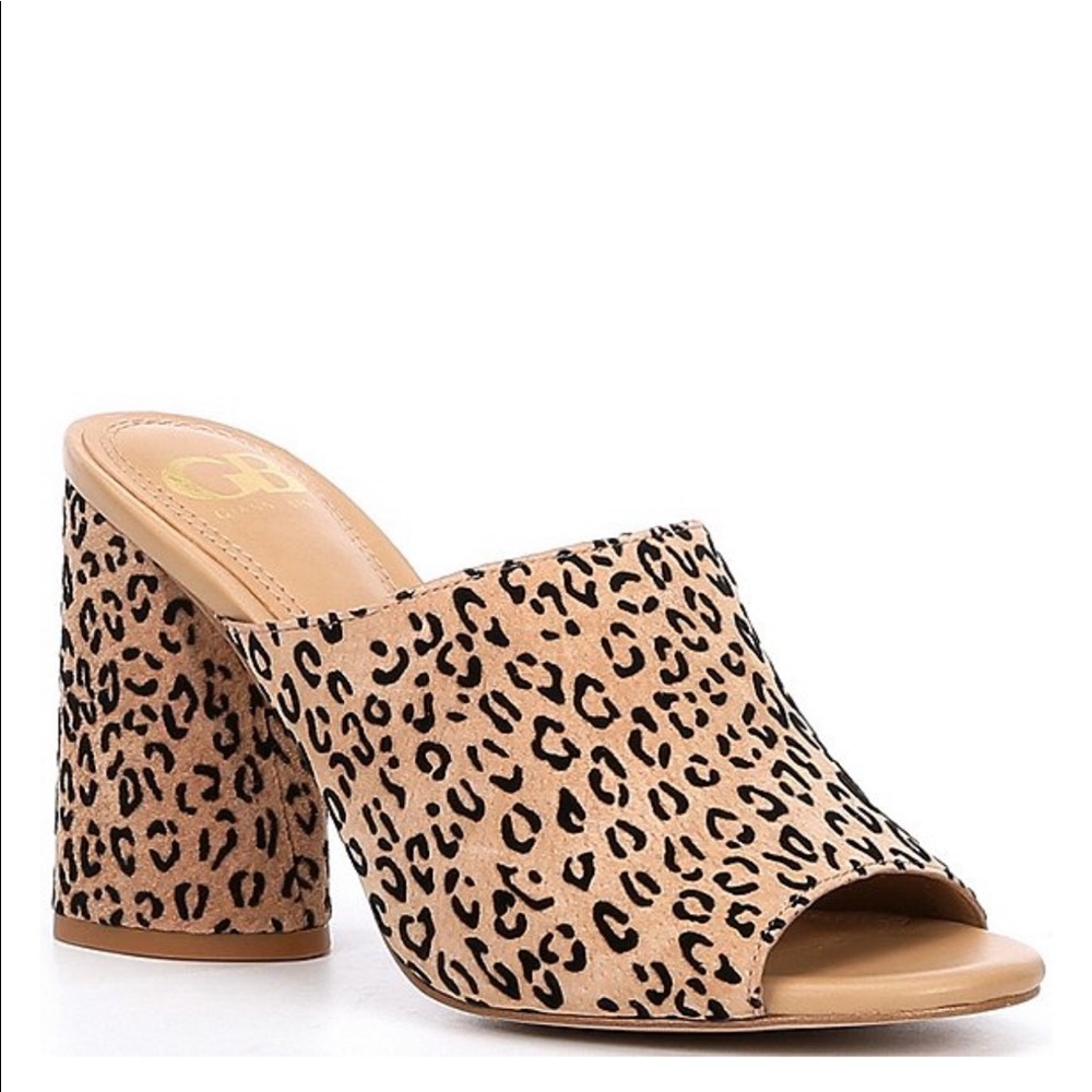 Gianni Bini Inda-Pendant Cheetah Mule Heels ✨